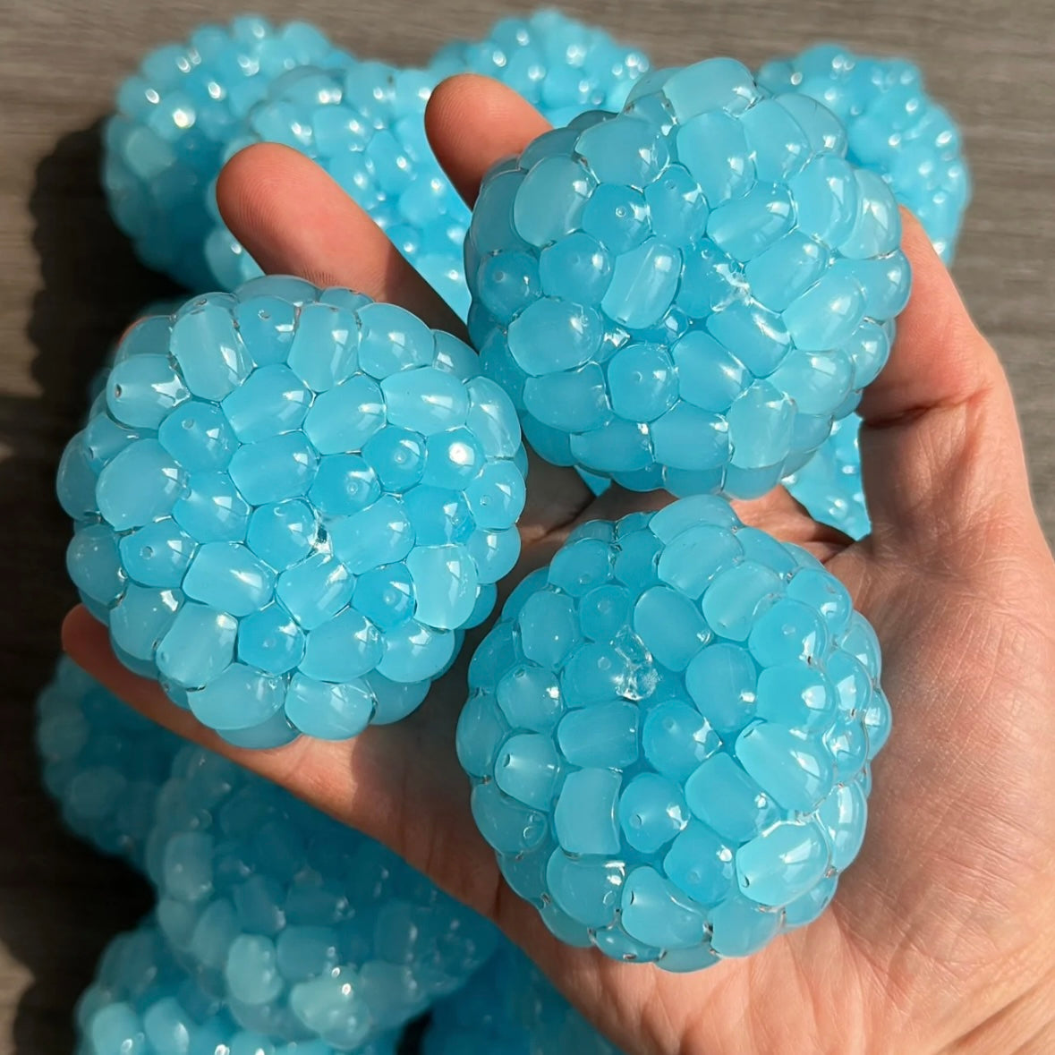Blue or Pink or Green or White Handmade Stress Balls – product image 4