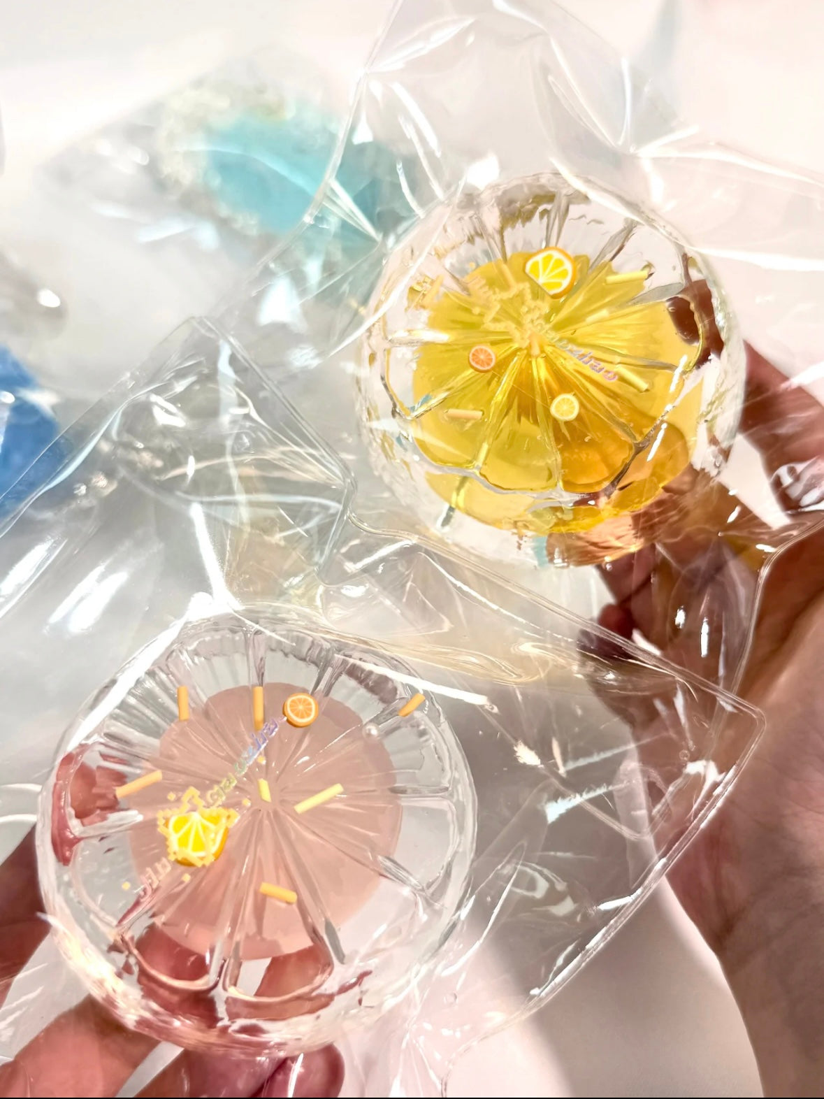 Transparent Handmade Grapefruit Taba Squishy Toy (Liquid Squishy) – product image 3
