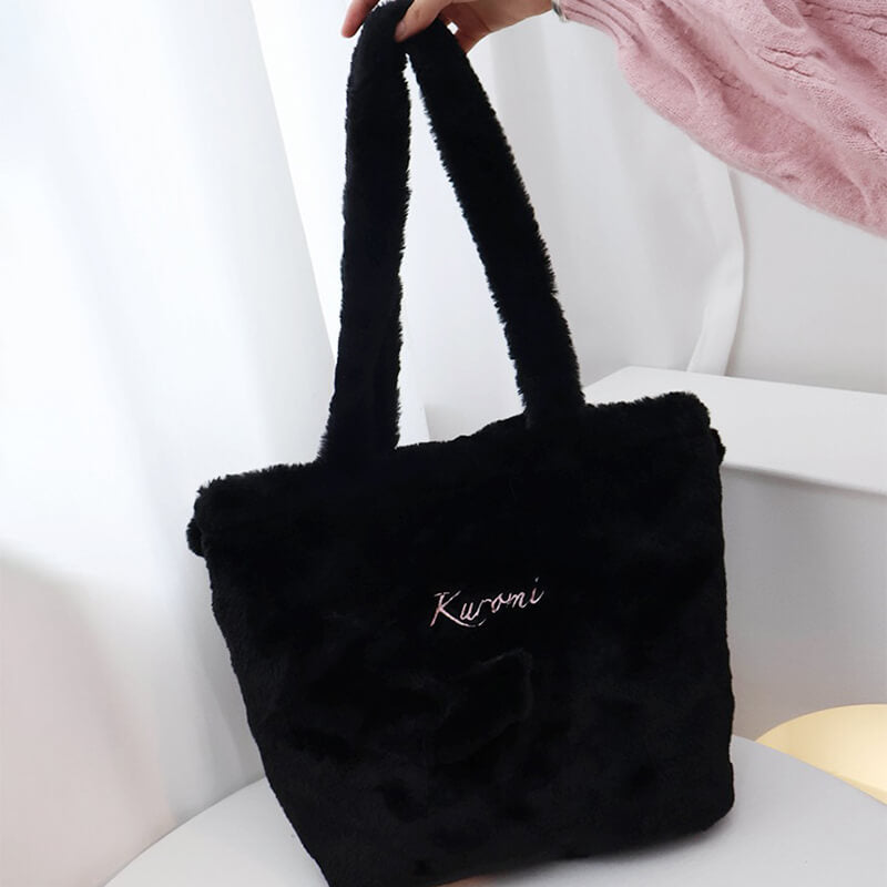 Kuromi Face Large Capacity Plushie Tote — image 5