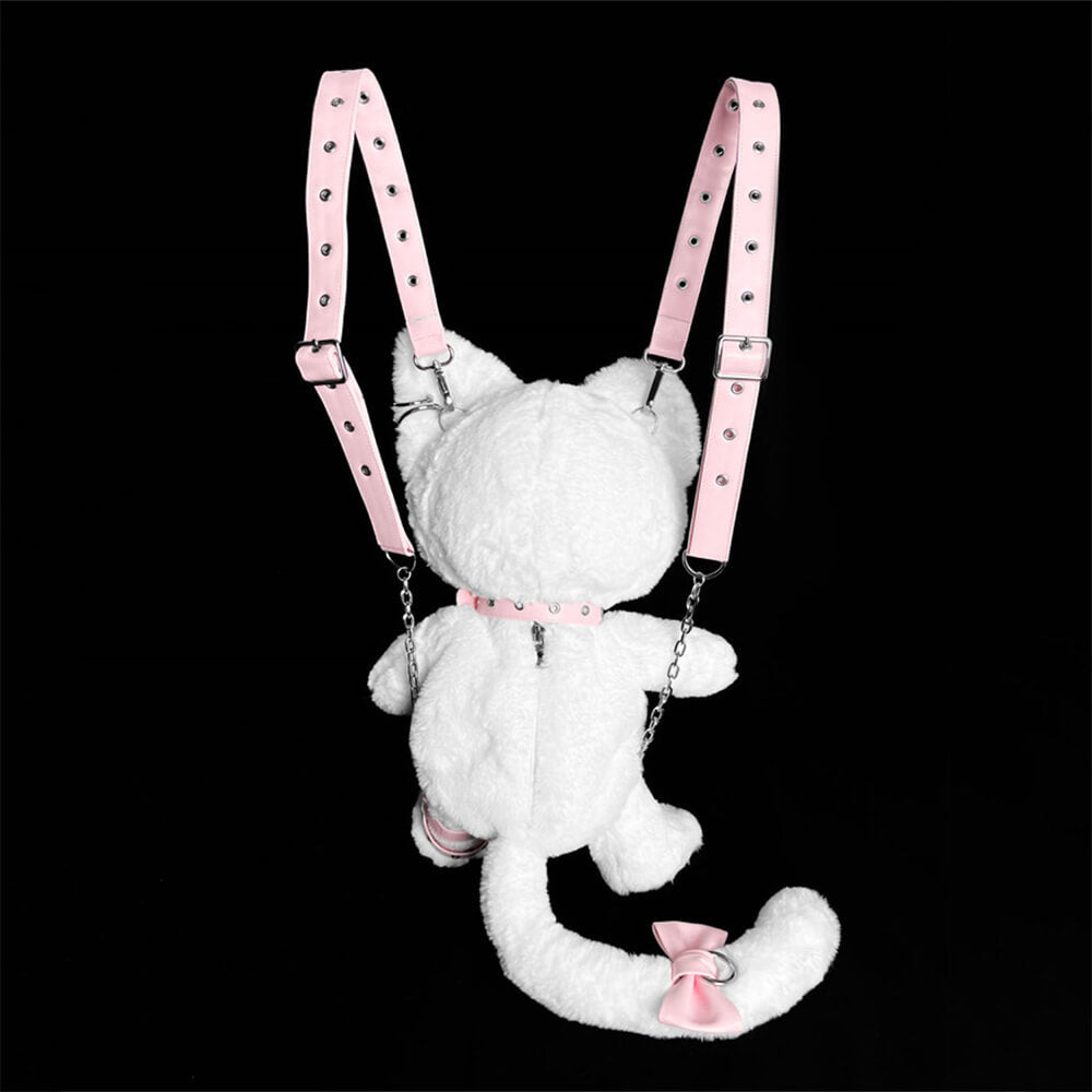 Black Cute Cat Plush Backpack Bag — image 18