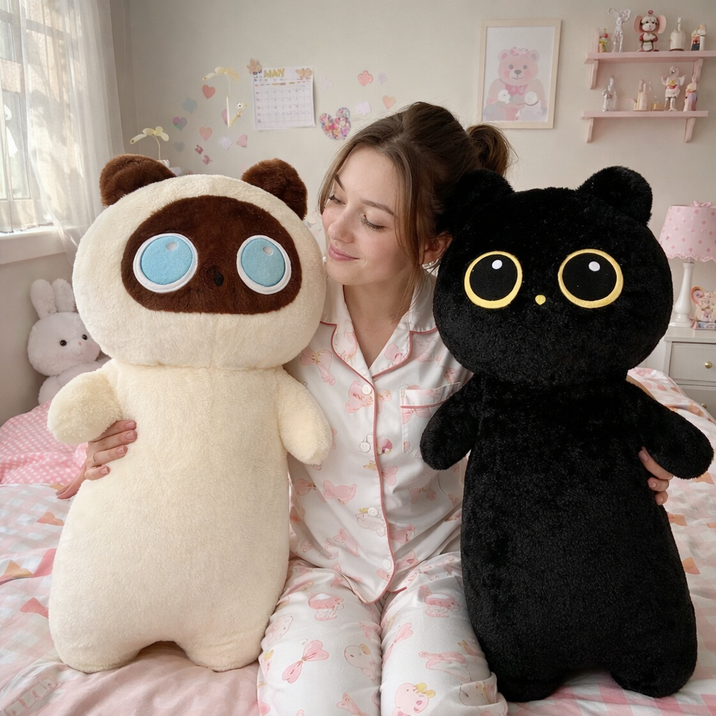 Long Fluffy Huge Cat Family Plushies — image 2