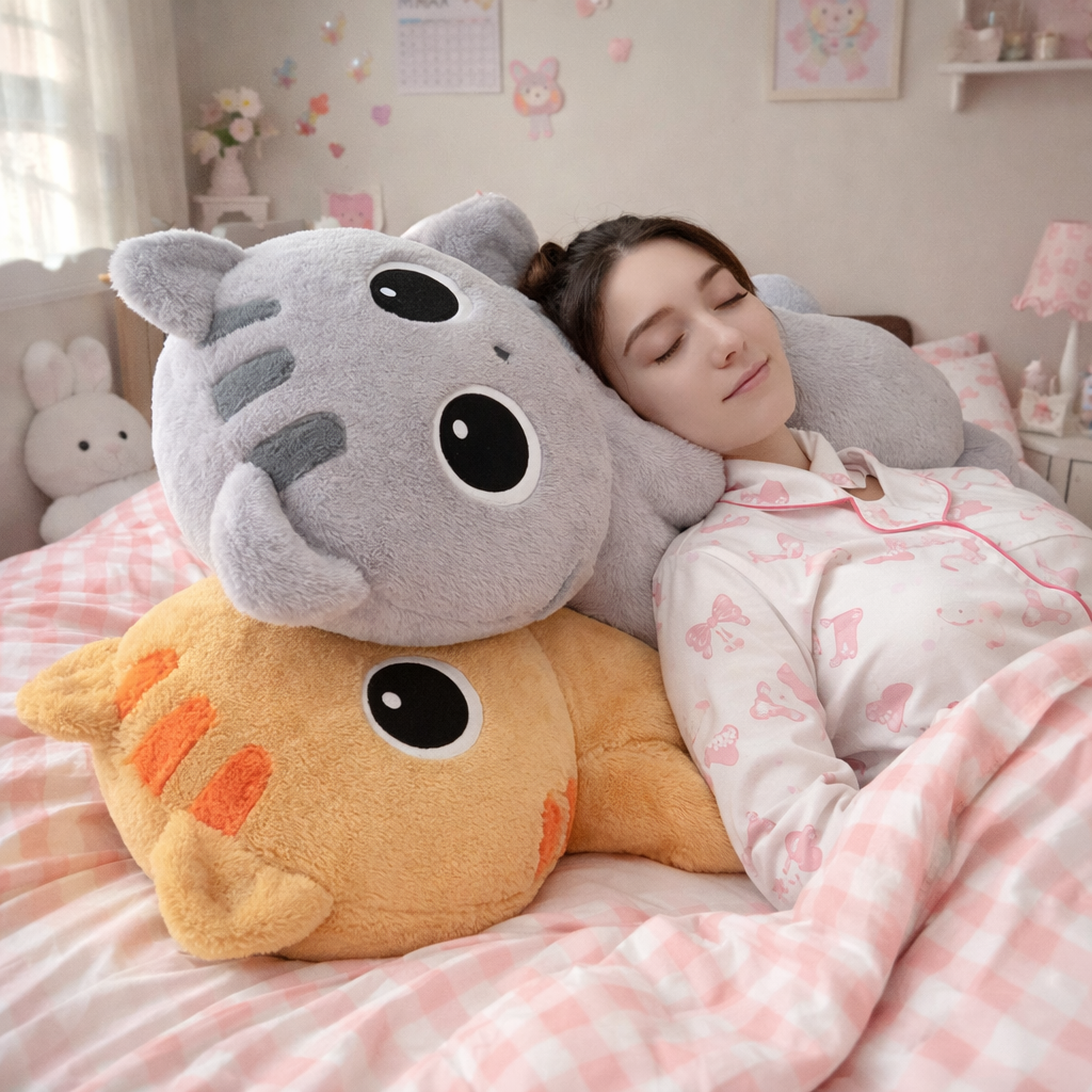 Long Fluffy Huge Cat Family Plushies — image 3