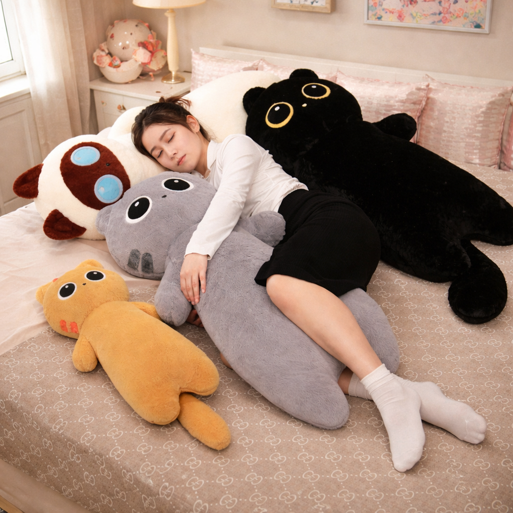 Long Fluffy Huge Cat Family Plushies — image 7