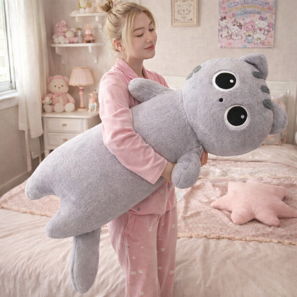 Long Fluffy Huge Cat Family Plushies — image 8