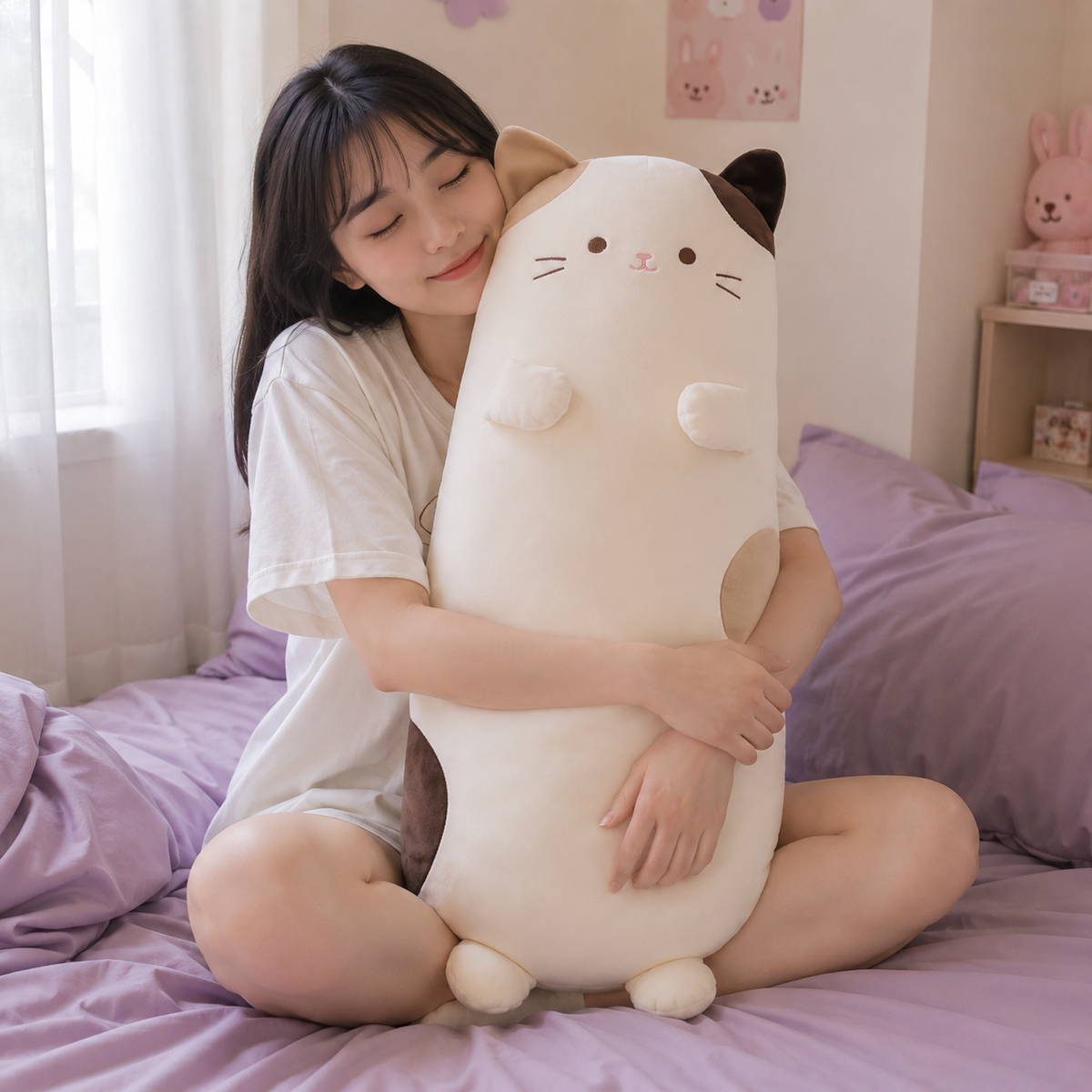 Mochi the Long Snuggly Spotted Cat Plush — image 1