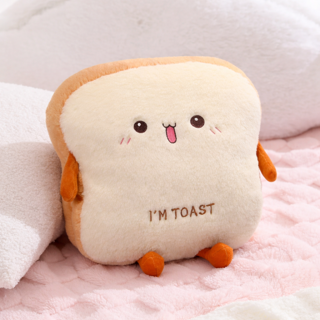 Fluffy Toastie Bread Hand Warmer Plushies — image 7