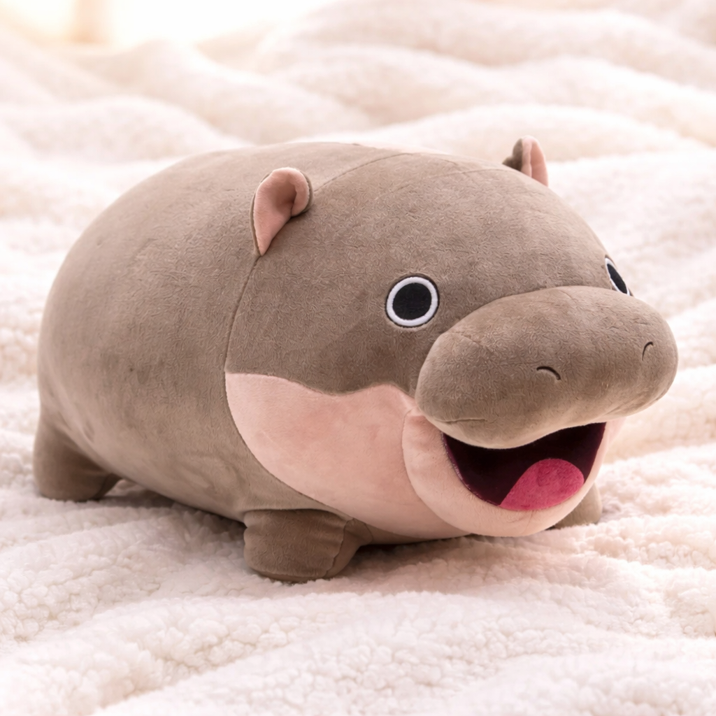 Kawaii Moo Deng Baby Hippo Plushie — image 3