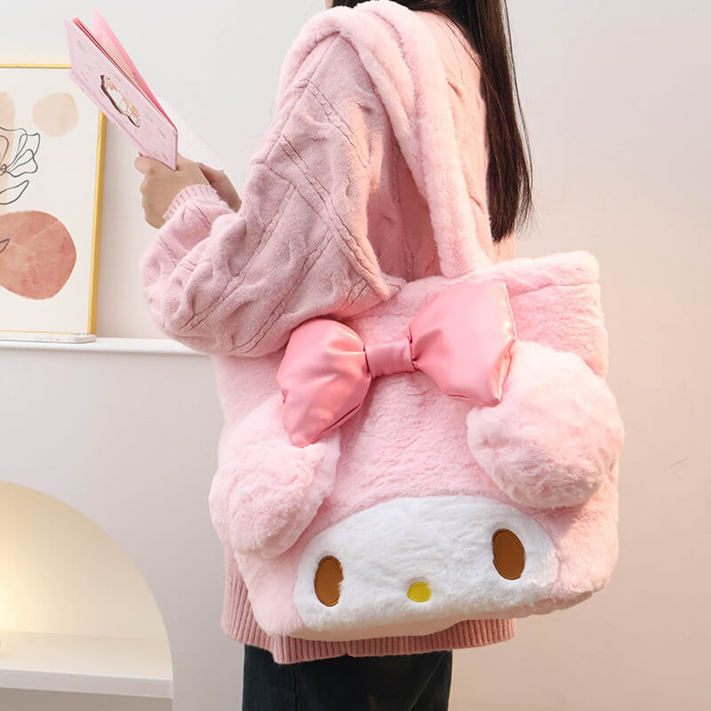 My Melody Face Large Capacity Plushie Tote — image 1