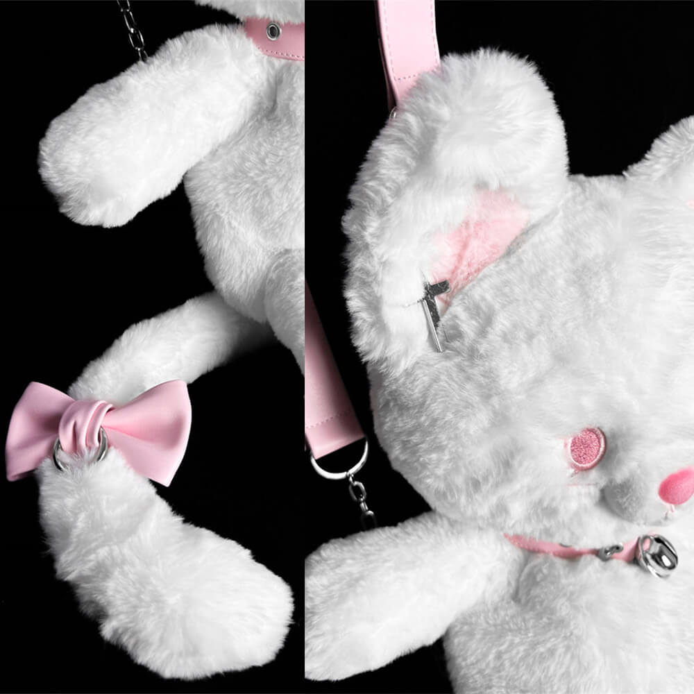 Black Cute Cat Plush Backpack Bag — image 19