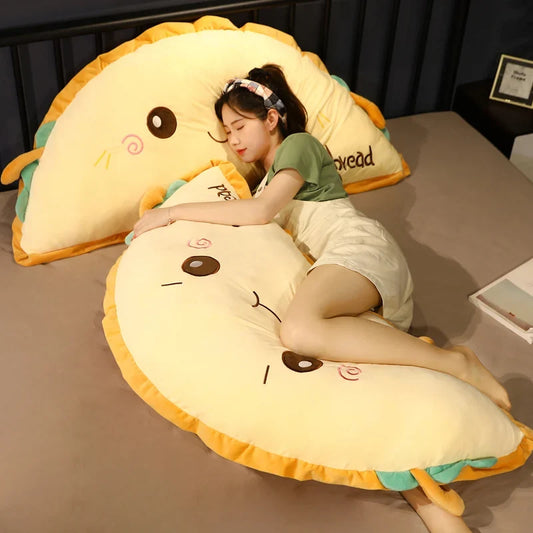 Giant Semicircle Toast Bread Plush Pillow, 20-37" | 51-95 cm — image 1