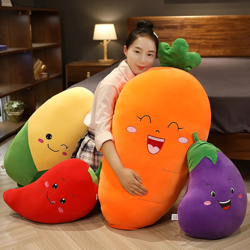 Smiling Vegetable Plush Toy, Four Veggies, 12-20" | 30-50 cm — image 1