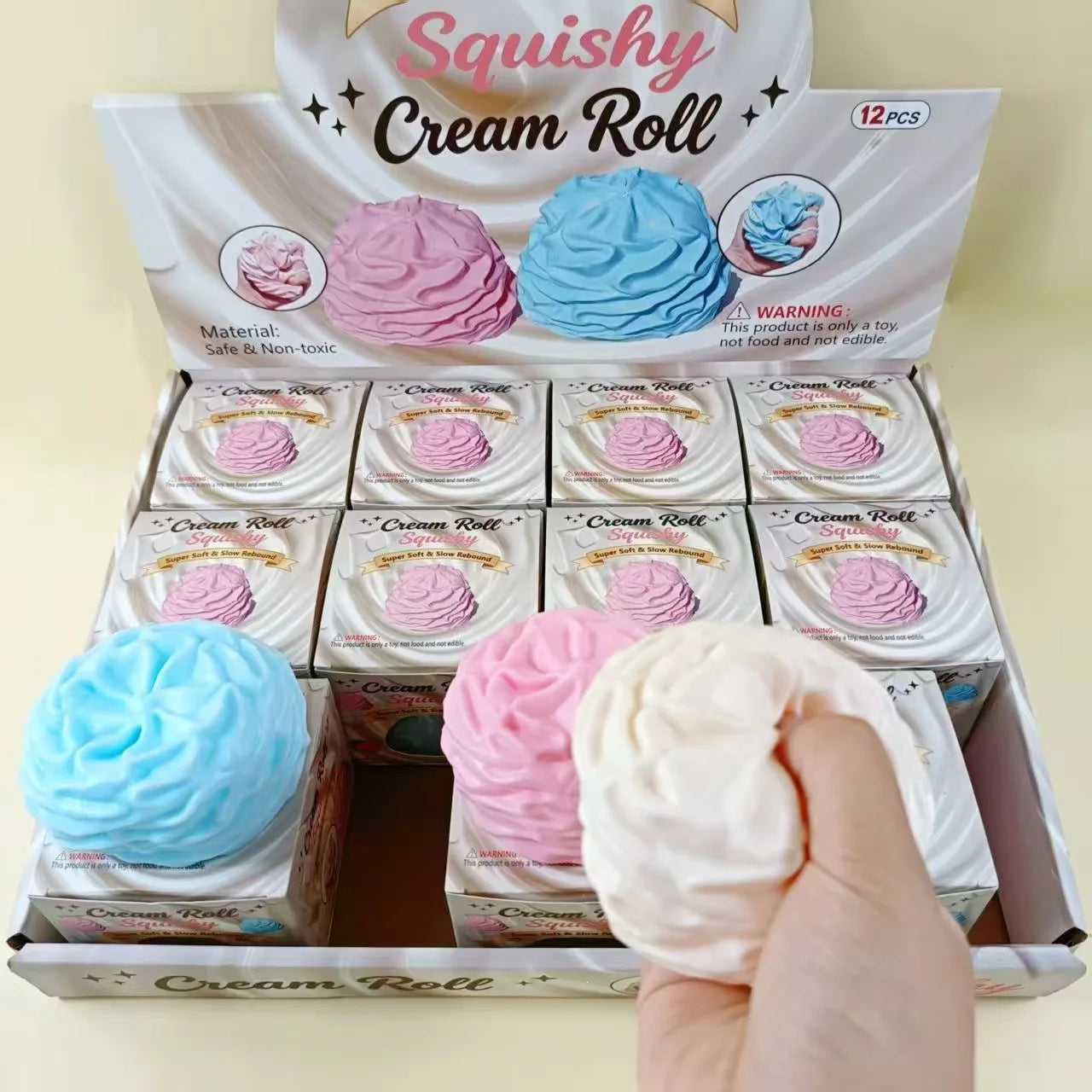 Cream Roll Squishy — Slow-Rise Stress Relief Toy – product image 3