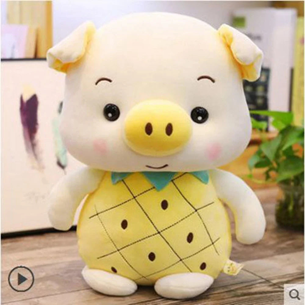 Stuffed Animal Pig or Rabbit in a Strawberry or Pineapple, 9-13"| 32-40 cm — image 8