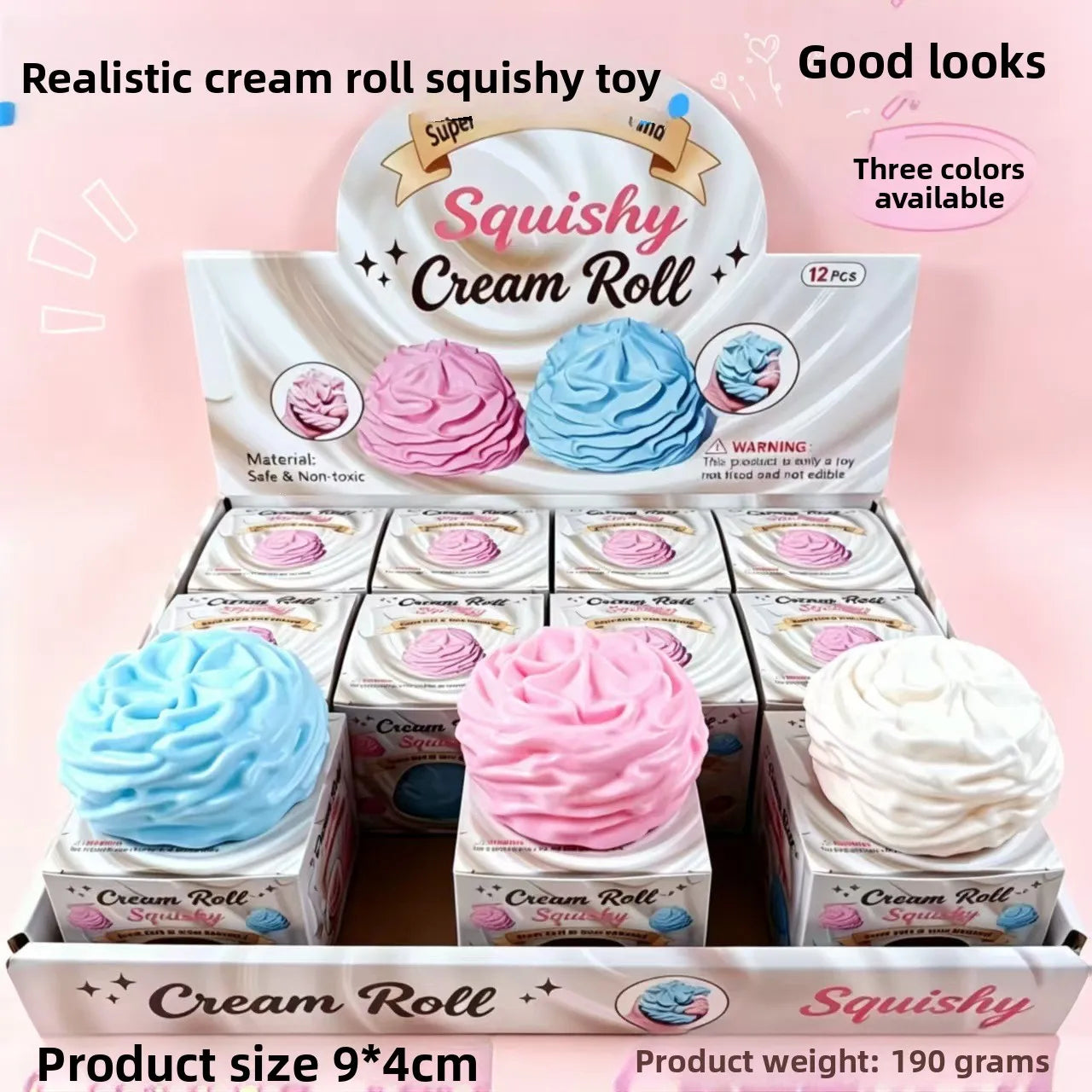 Cream Roll Squishy — Slow-Rise Stress Relief Toy
