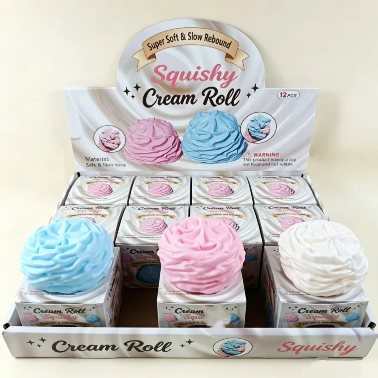 Cream Roll Squishy — Slow-Rise Stress Relief Toy – product image 6