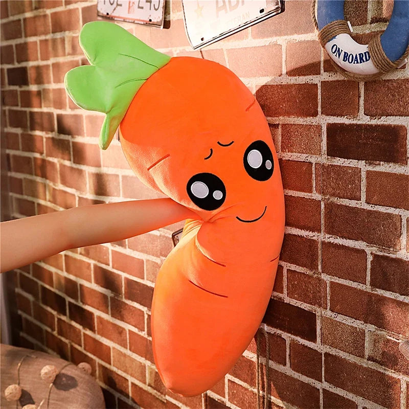 Smiling Carrot Plush | Soft Veggie Pillow Doll, 18–43" | 45–110 cm — image 5
