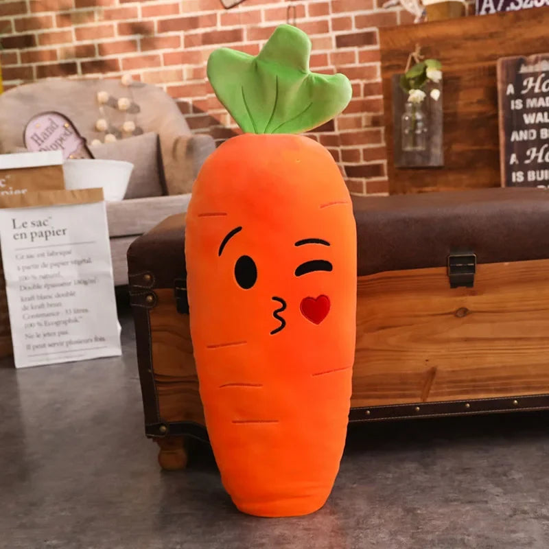 Smiling Carrot Plush | Soft Veggie Pillow Doll, 18–43" | 45–110 cm — image 7