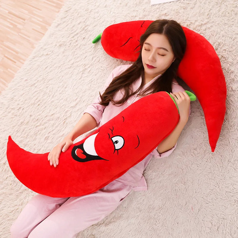Red Chili Plush Pillow - Long Soft Pepper Cushion, 31-39" | 80-100 cm — image 4