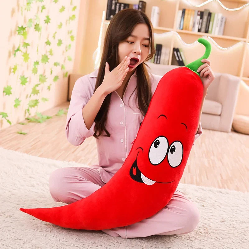 Red Chili Plush Pillow - Long Soft Pepper Cushion, 31-39" | 80-100 cm — image 5