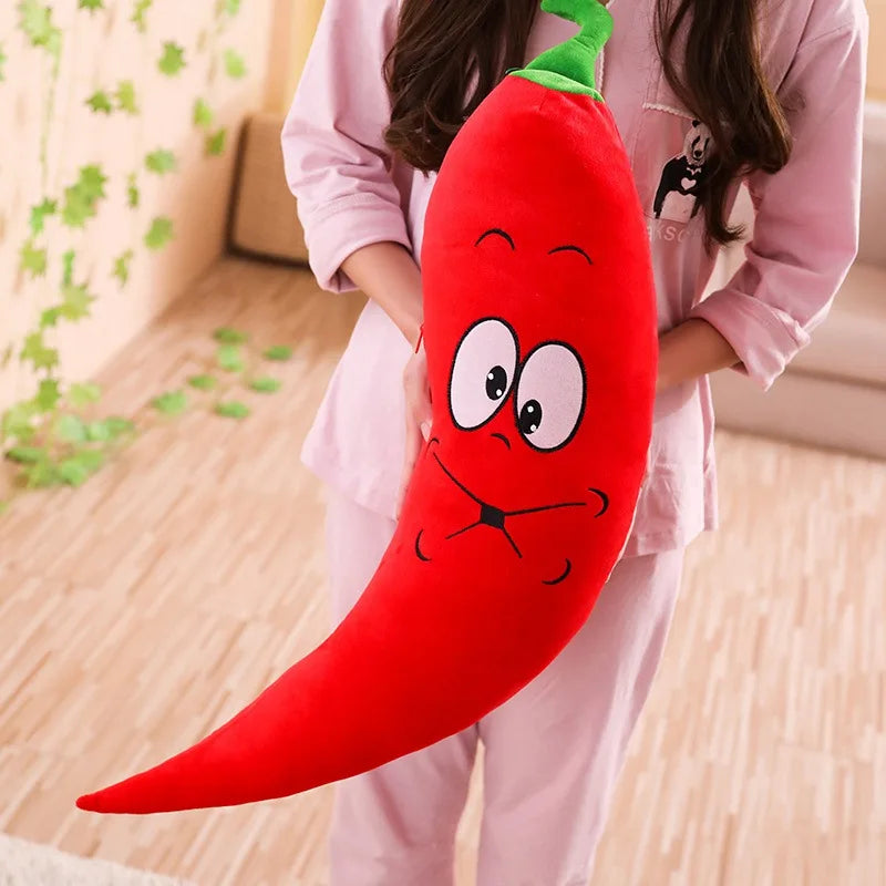 Red Chili Plush Pillow - Long Soft Pepper Cushion, 31-39" | 80-100 cm — image 7