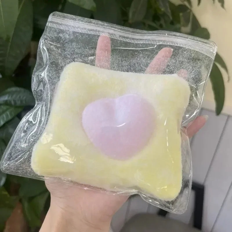 Handmade Silicone Big and Chunky Love Pillow Case Taba Squishy Toy with Flocking – product image 2