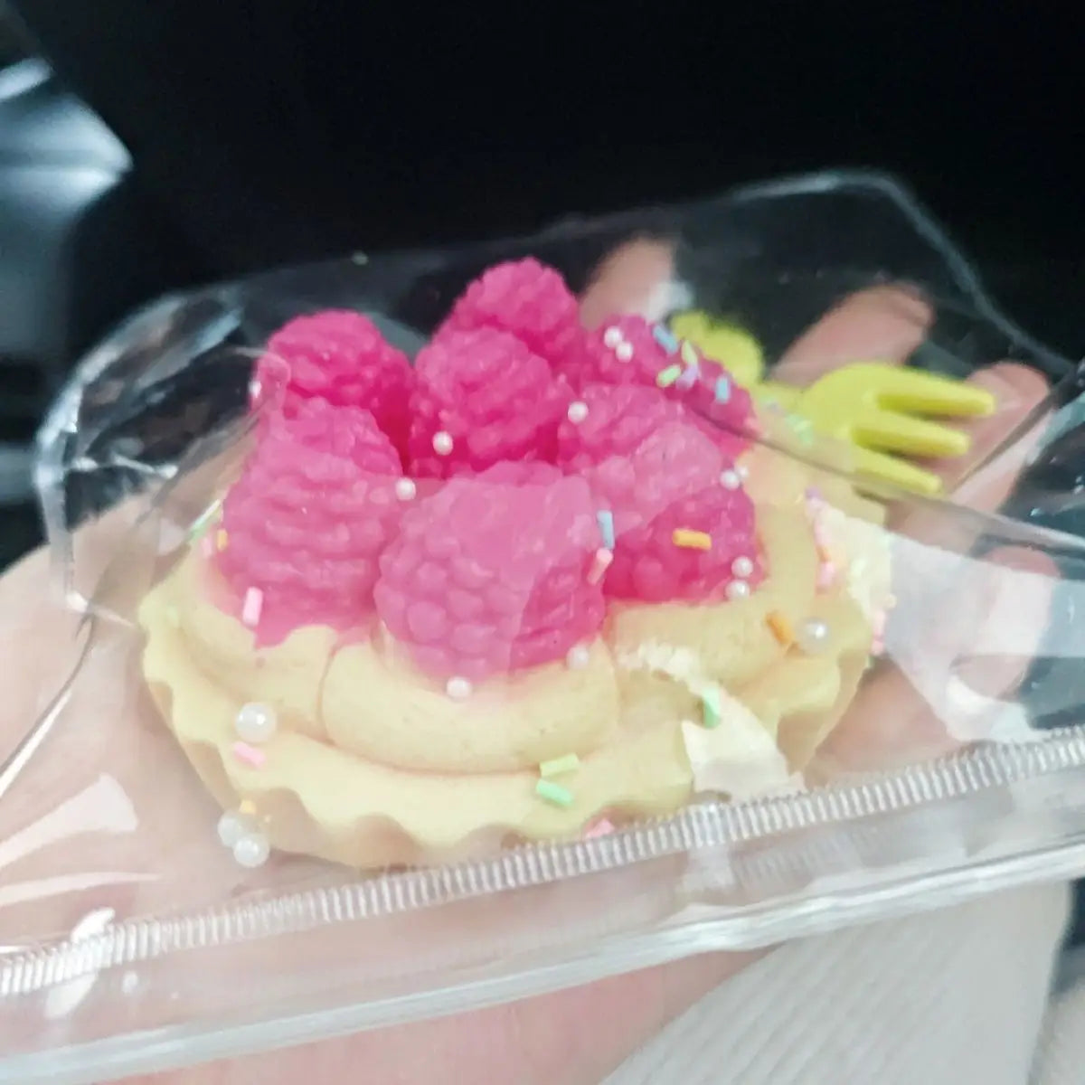Handmade Silicone Raspberry Tart Stress Relief Taba Squishy Toy – product image 4