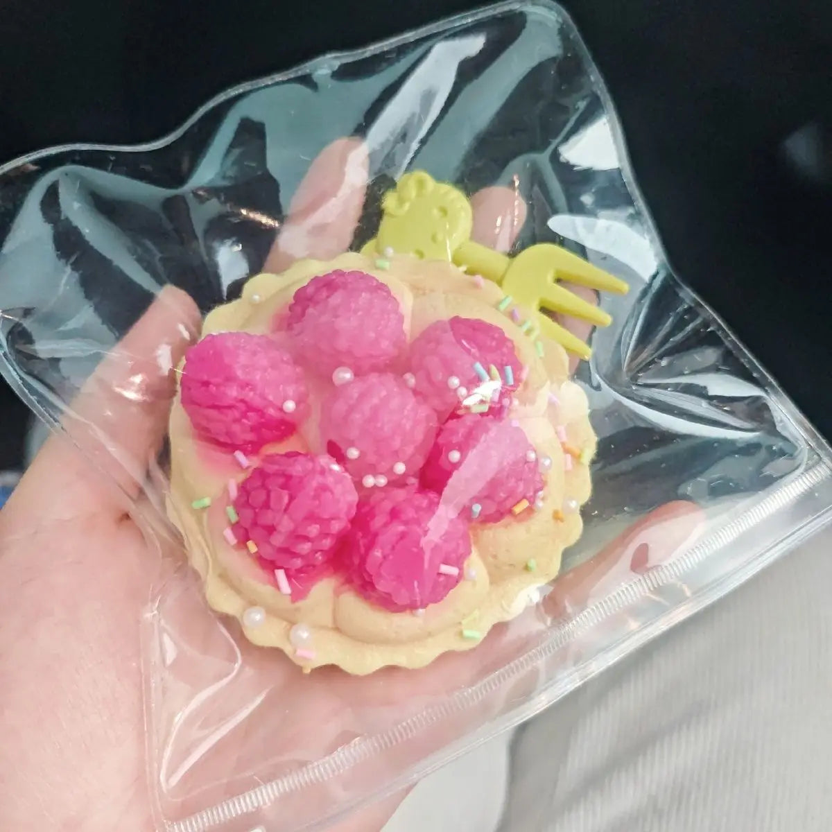 Handmade Silicone Raspberry Tart Stress Relief Taba Squishy Toy – product image 5