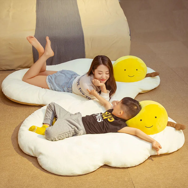 Plushie Jumbo Fried Egg Floor Cushion, 35-51" | 90-130 cm — image 1