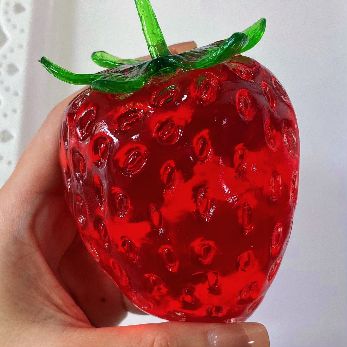 Strawberry Shape Vaseline Base Handmade Stress Ball – product image 2