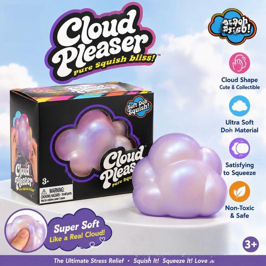 Joyful Little Cloud Squishy — Squeezable Stress Relief Sensory Toy