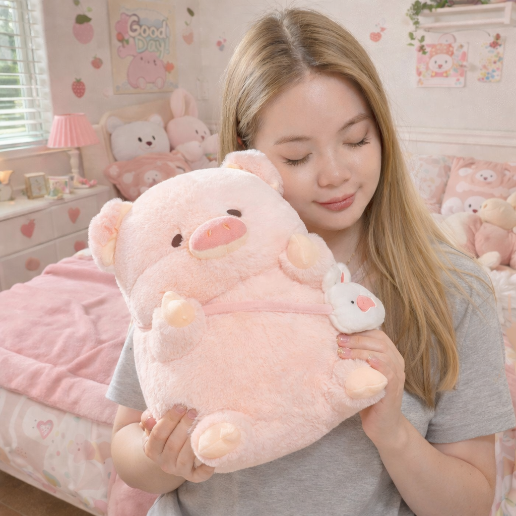 Peaches the Kawaii Pig Plushie — image 1