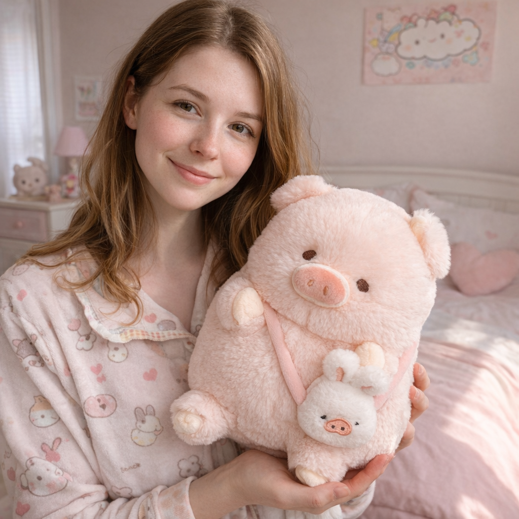 Peaches the Kawaii Pig Plushie — image 3