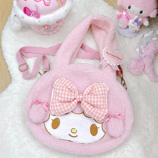 My Sweet Piano Face Lambwool Plush Bag — image 1