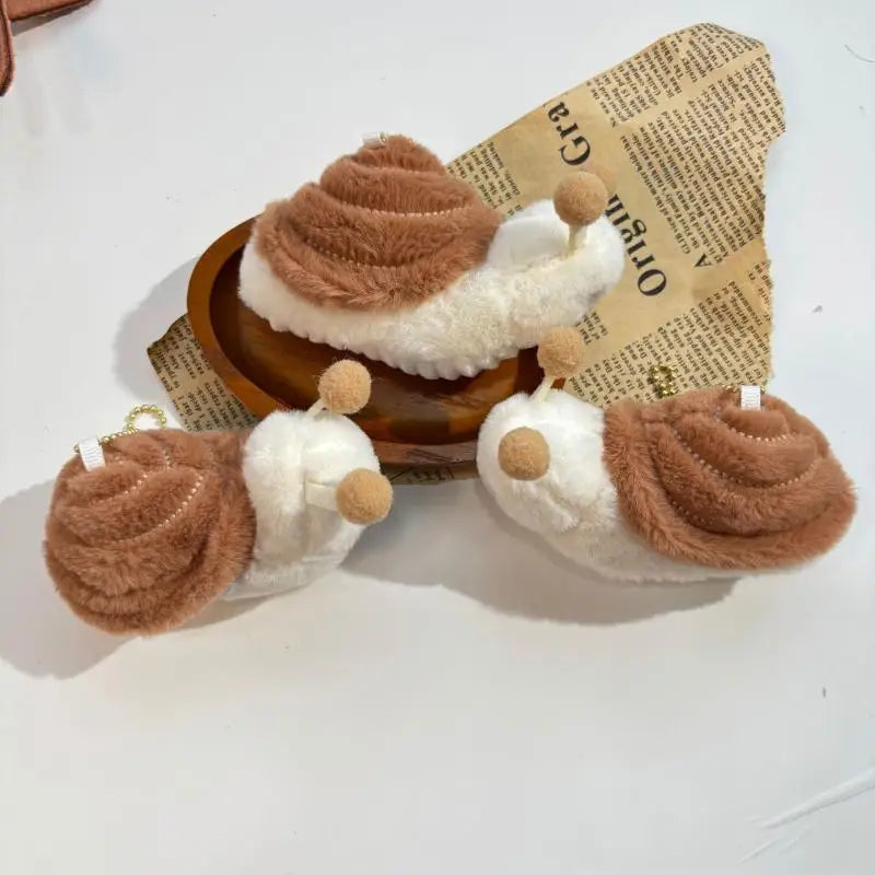 Snail Plush Keychain | Soft Animal Bag Charm, 4" | 11 cm — image 3