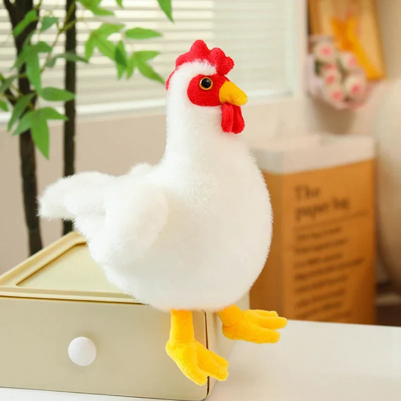 White Chicken & Rooster Plush Toys – Hen & Cock, 7-10" | 18-25 cm — image 5