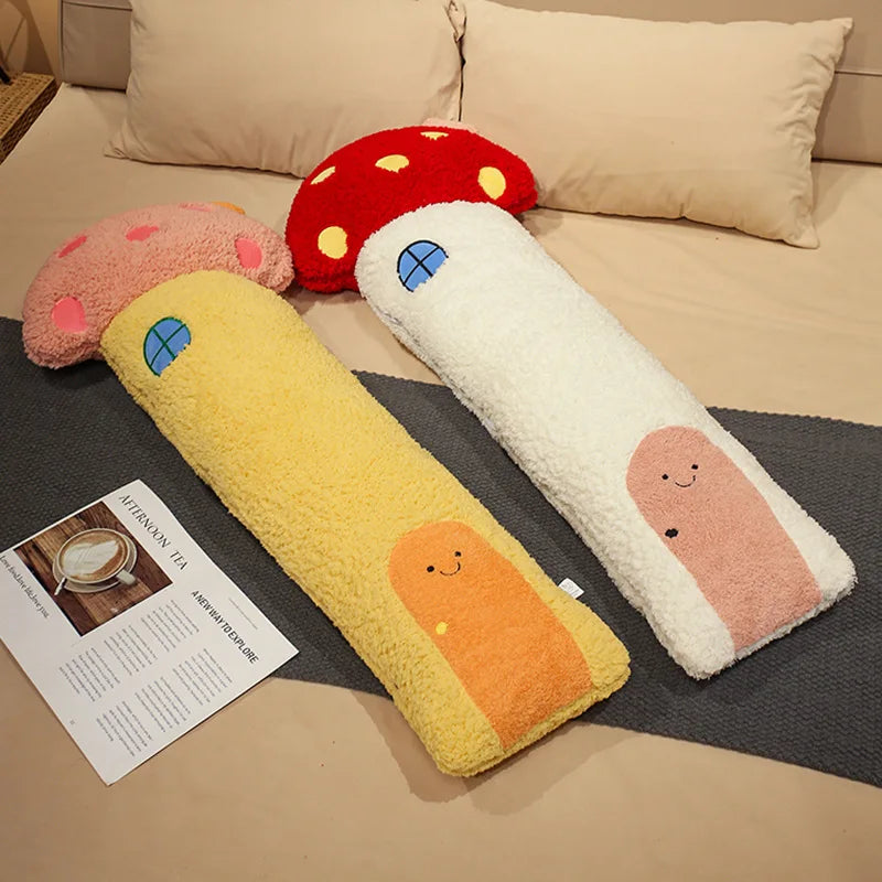 Mushroom House Plush Pillow - Soft Stuffed Cushion, 37-47" | 95-120 cm — image 4