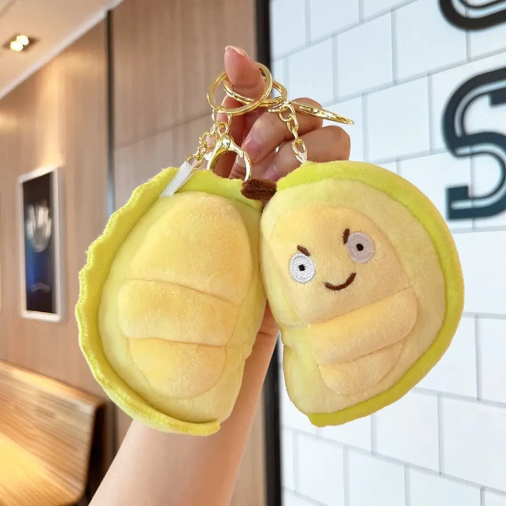 Plushie Cartoon Fruit Durian Keychain, 4" | 9.5 cm — image 3