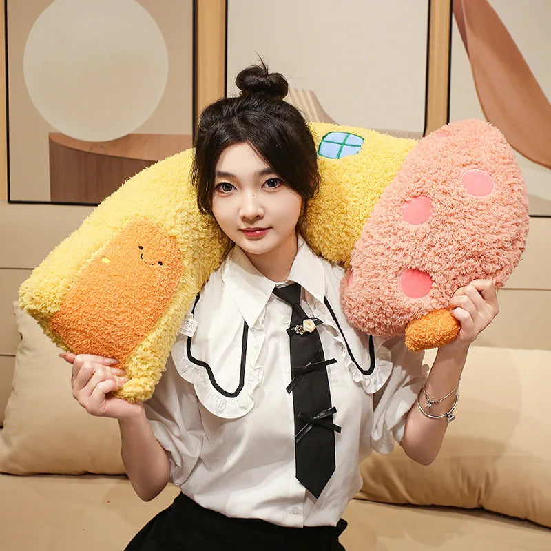 Mushroom House Plush Pillow - Soft Stuffed Cushion, 37-47" | 95-120 cm — image 3