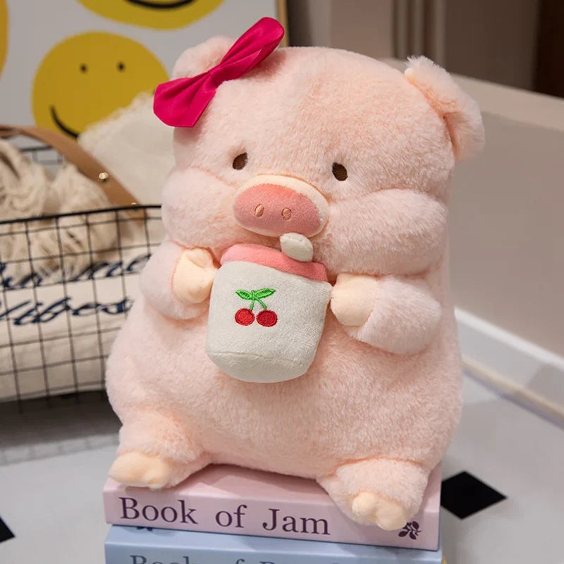 Milk Tea Pig Plush Toy - Soft Pig in Cup Pillow, 14-18" | 35-45 cm — image 7