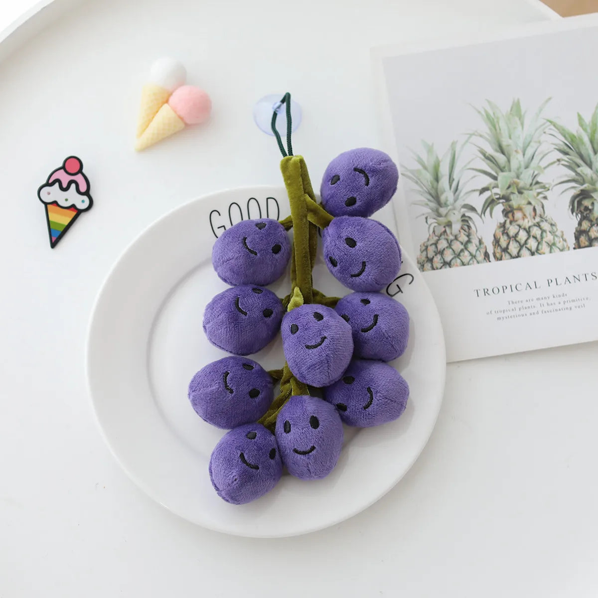 Plushie Smiling Stem of Grapes, 8-10" | 20-26 cm — image 12