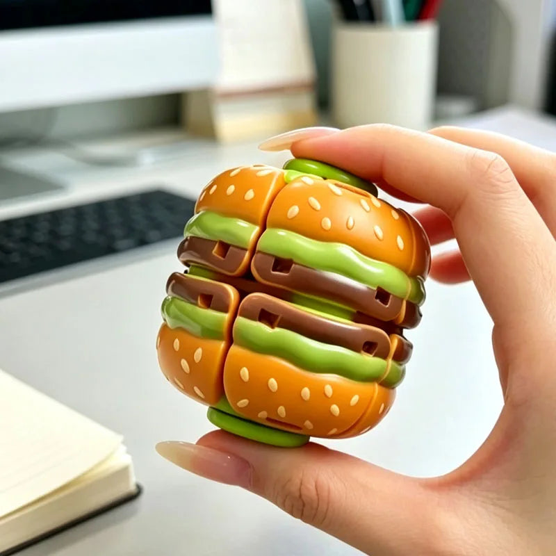 Hamburger Fidget Spinner — Press to Spin Stress Relief Toy – product image 5