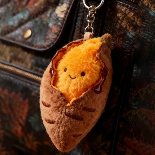 Roasted Sweet Potato Plush Keychain | Simulation Snack Pendant — image 1