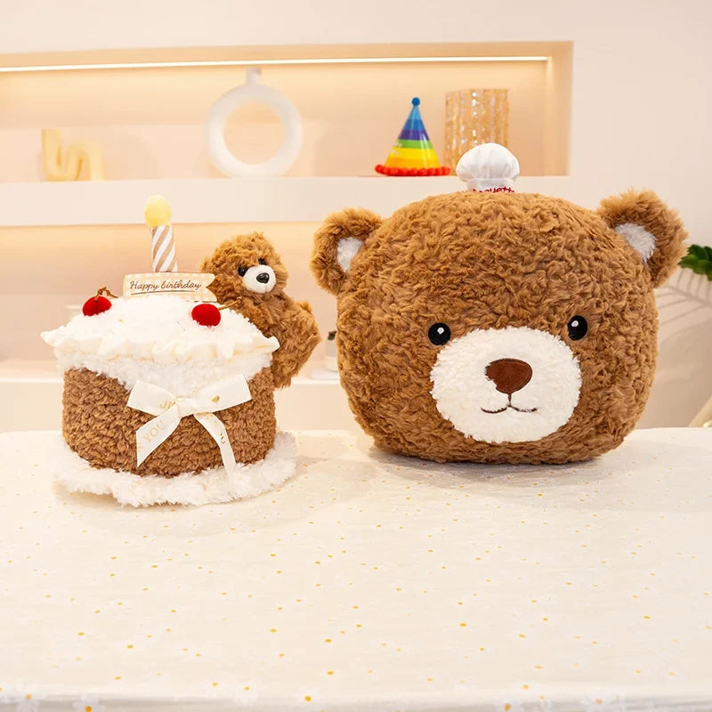 Simulation Cake Bear Plush | Bear with Birthday Cake Stuffed Toy — image 2