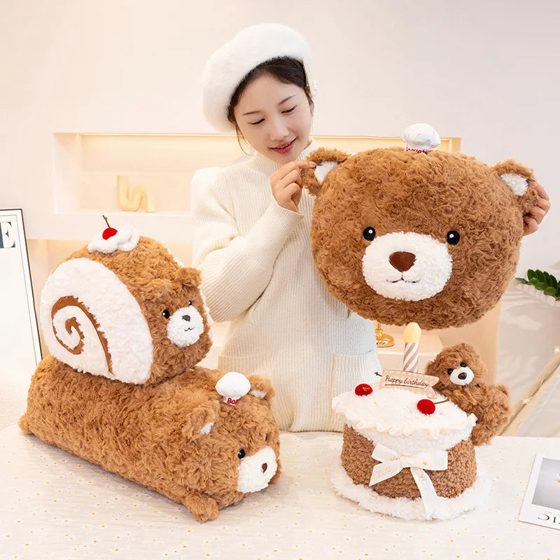 Simulation Cake Bear Plush | Bear with Birthday Cake Stuffed Toy — image 6