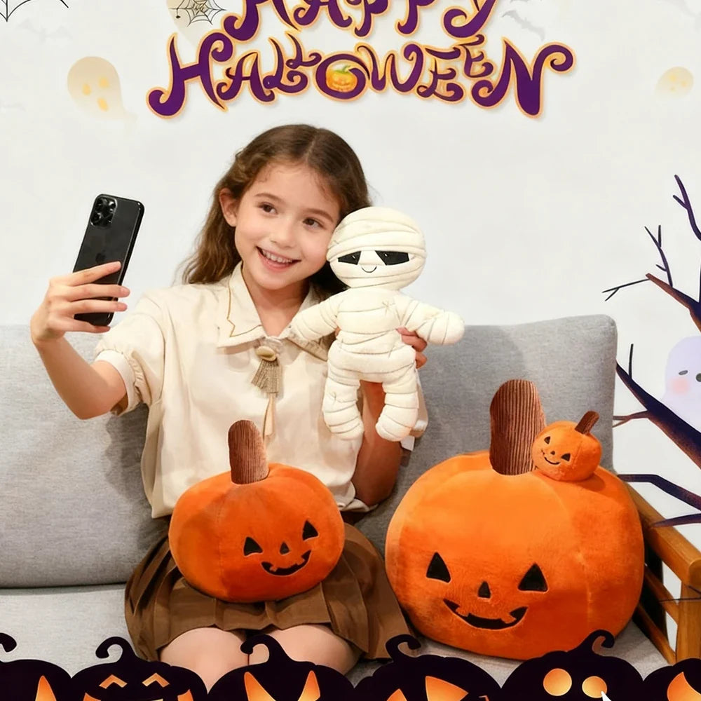 Halloween Pumpkin Mummy Plush Toy | Spooky Vegetable Stuffed Animal — image 2