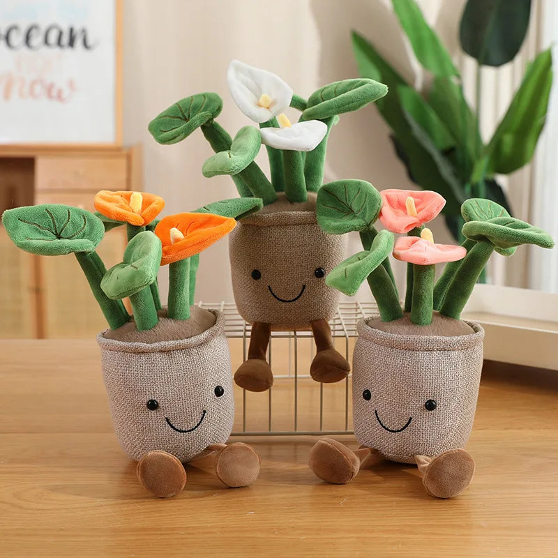 Smiling Anthurium Plush | Potted Flower Doll & Keychain Pendant — image 3