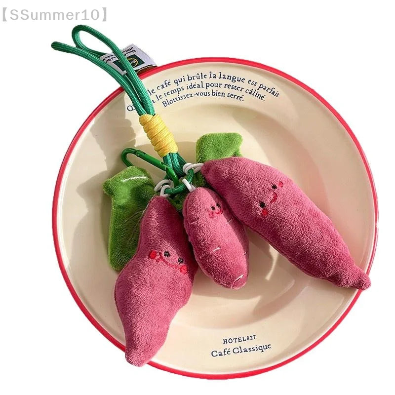 Purple Sweet Potato Plush Keychain | Cute Stuffed Vegetable Pendant — image 5