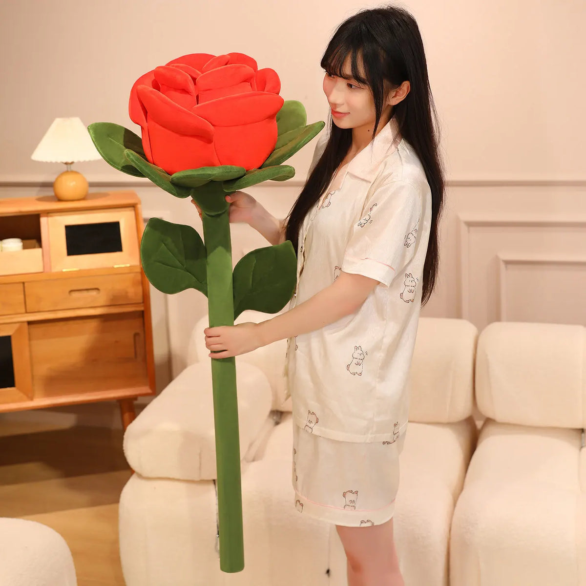 Giant Plush Rose Flower, 16-43" | 40-110 cm — image 1