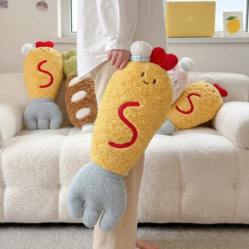 Fried Shrimp Fork Plush Pillow - Long Soft Snack, 22-39" | 56-100 cm — image 5