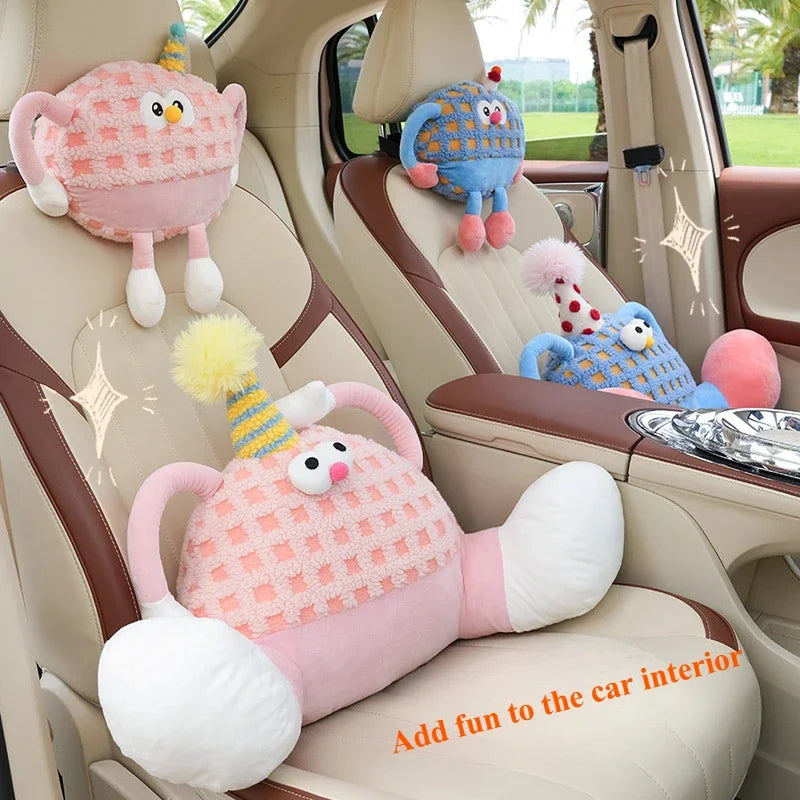 Birthday Waffle Cushion Plushie for Head/Lumbar Support, 14-20" | 35-50 cm — image 1
